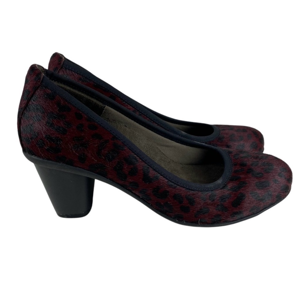 Vionic Mabrey Orthaheel Technology Slip on Pumps Heels Size 7 Calf Hair Burgundy - Picture 7 of 13